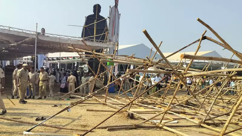 Three Injured as Political Cutout Collapses Before CM's Event in Hubballi