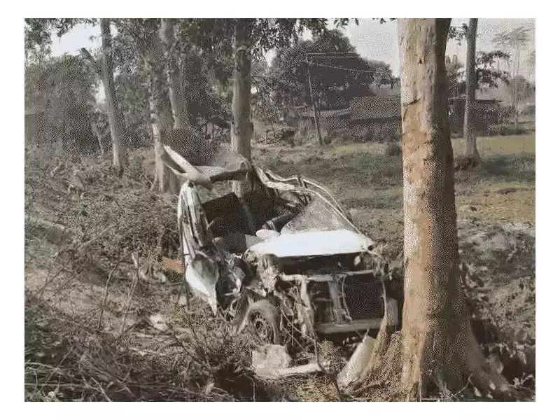 Three Youth Killed, Two Injured in Horrific Car Crash in Bahraich District