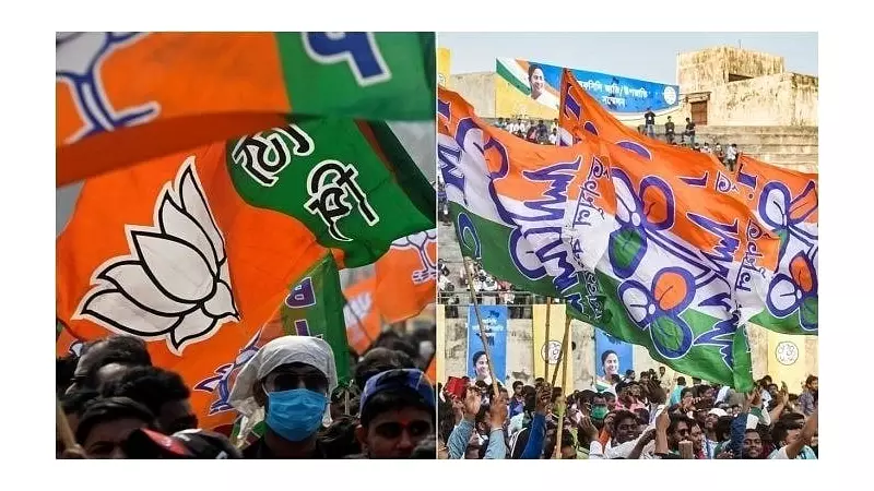 TMC-BJP Clash Near Kolkata: Badminton Tournament Dispute Escalates, Stage Set Ablaze