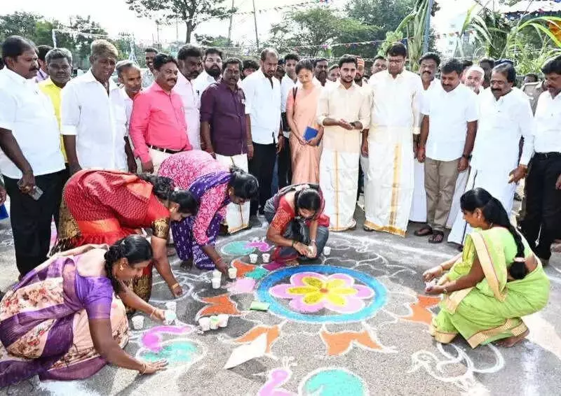 Trichy Medical College Hosts Vibrant Kolam Festival and Samathuva Pongal Celebrations