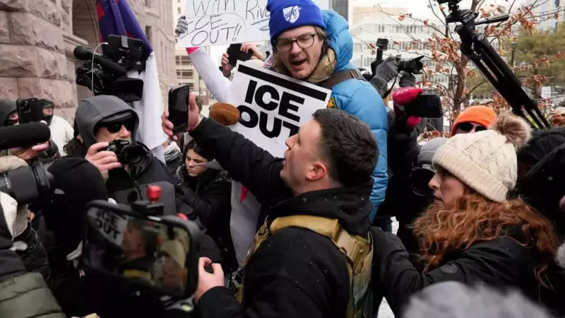 Trump-Pardoned Rioter's Minneapolis ICE Rally Drowned by Counter-Protesters