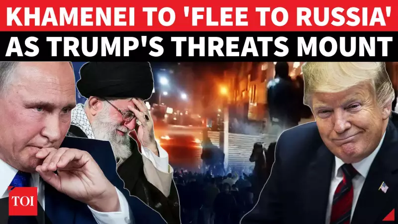 Trump Warns Iran: 'US Will Hit Hard' If Protesters Killed, Khamenei Reportedly Preps Russia Escape