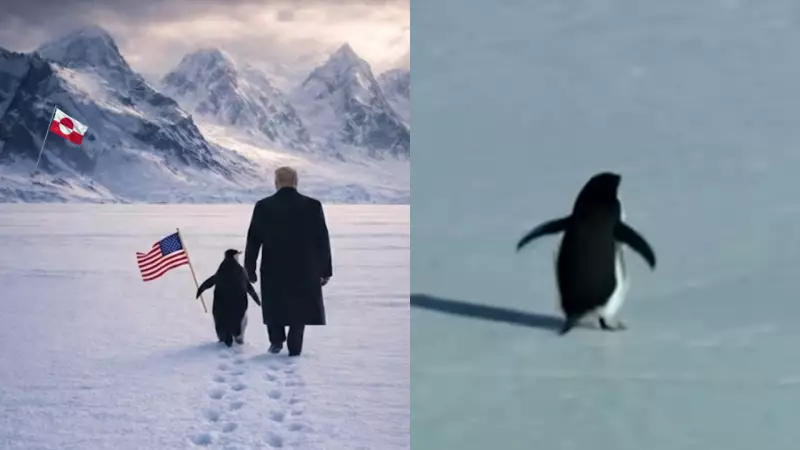 Trump's AI Penguin Image Sparks Online Frenzy Amid Greenland Focus