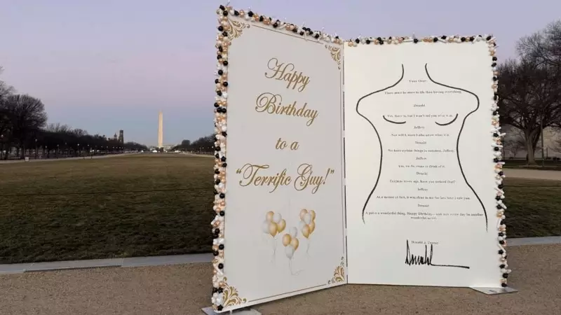 Trump's Birthday Note to Epstein Displayed on National Mall