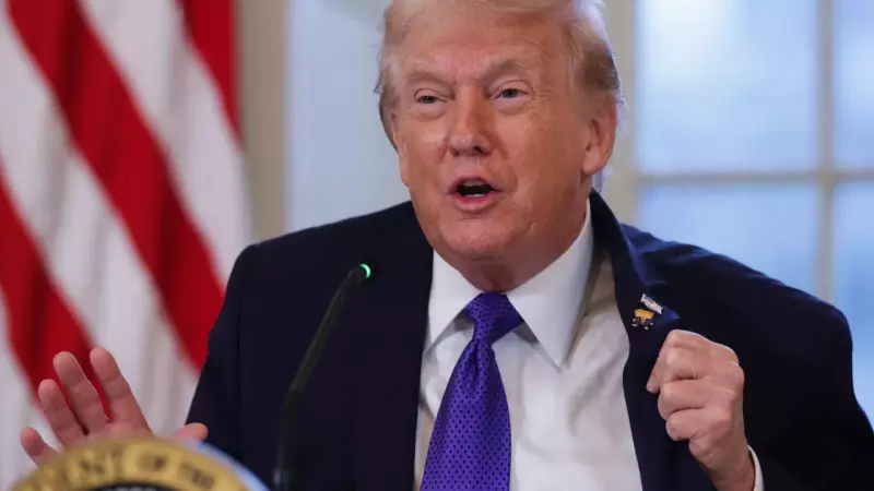 Trump's 'Happy Trump' Lapel Pin Sparks Online Buzz During Oil Executives Meeting