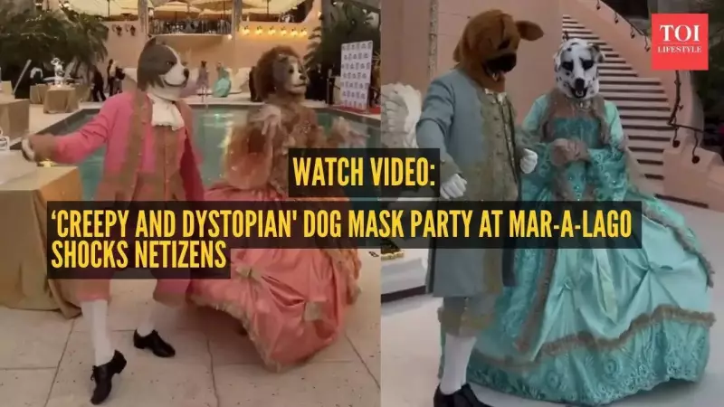 Trump's Mar-a-Lago Party with Dog Masks Sparks 'Let Them Eat Cake' Fury Online