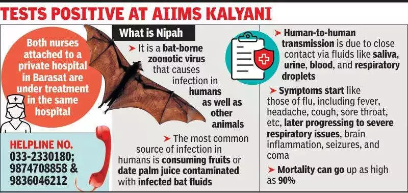 Two Kolkata Nurses Hospitalized with Suspected Nipah Virus Infection