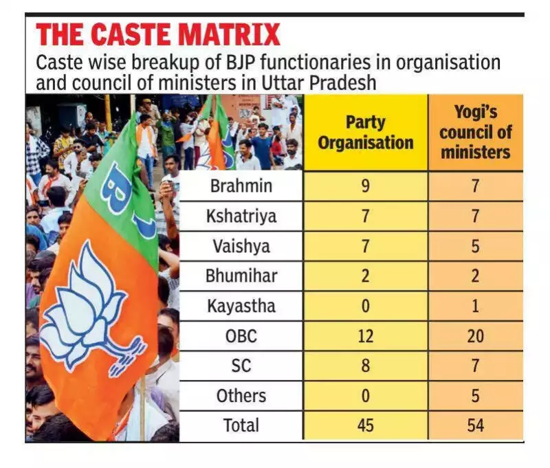 UP BJP Data Reveals Brahmin Dominance in Party Structure, OBCs Lead in Organisation