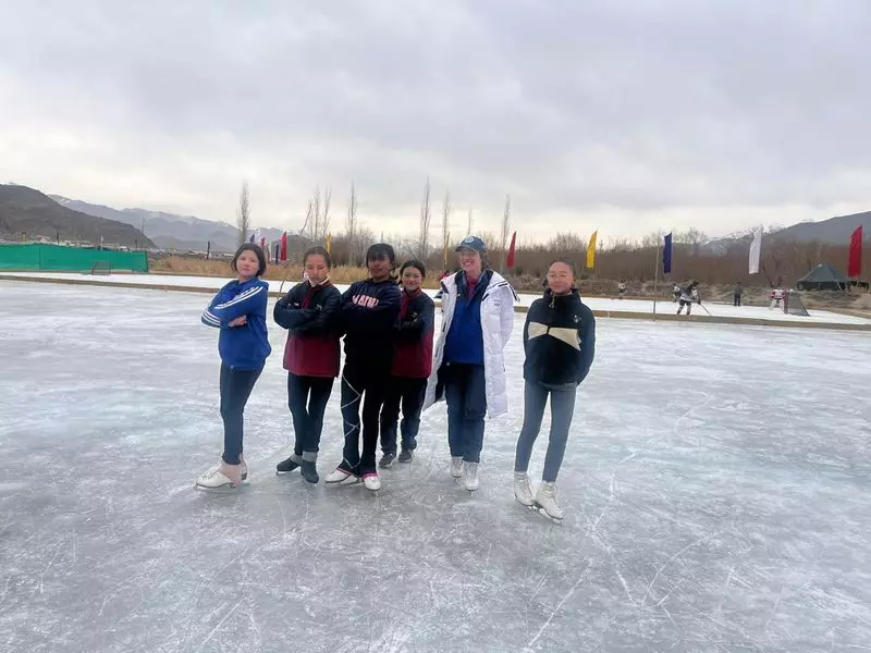 US Coach Mentors Zanskar Girls to Pursue Ice Skating Dreams in Ladakh