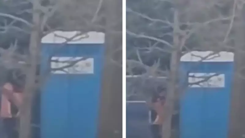 US Immigration Agent Enters Portable Toilet with Detainee in Viral Video