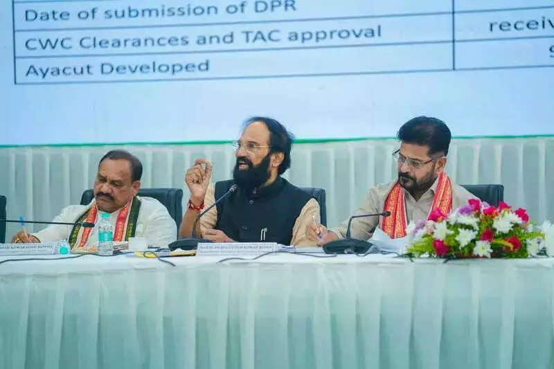 Uttam Kumar Reddy Slams BRS, Calls PRLIS Relocation a Rs 80,000 Cr Blunder