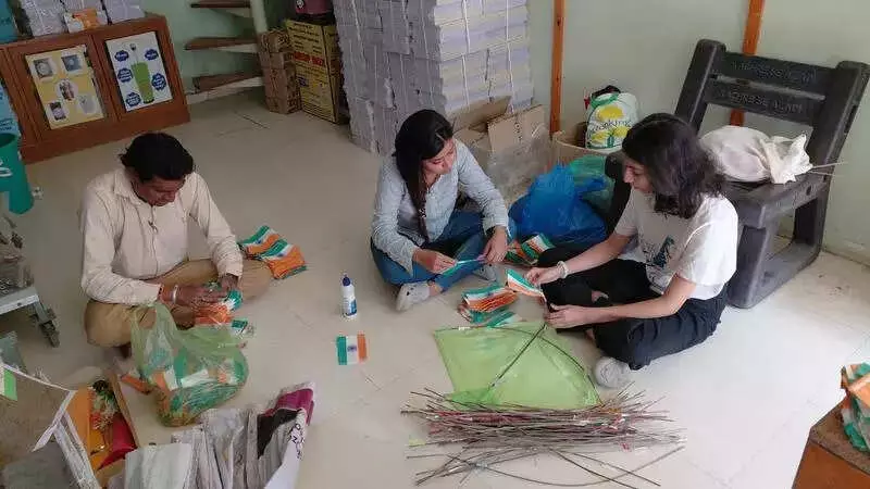 Vadodara Student Upcycles Kite Waste into Eco-Friendly Republic Day Flag Sticks