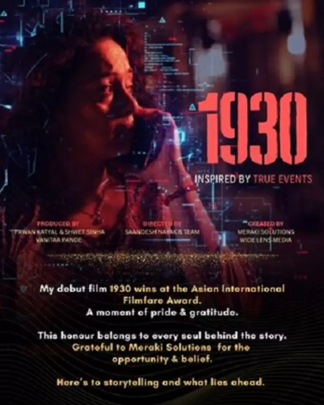 Vanitaa Pandes' Cyber Crime Short Film '1930' Wins Multiple Awards Before Hungama OTT Release