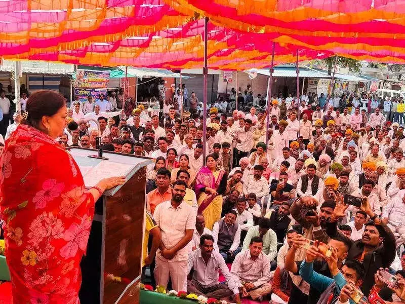Vasundhara Raje Launches Dushyant Singh's Aashirwad Padyatra in Jhalawar