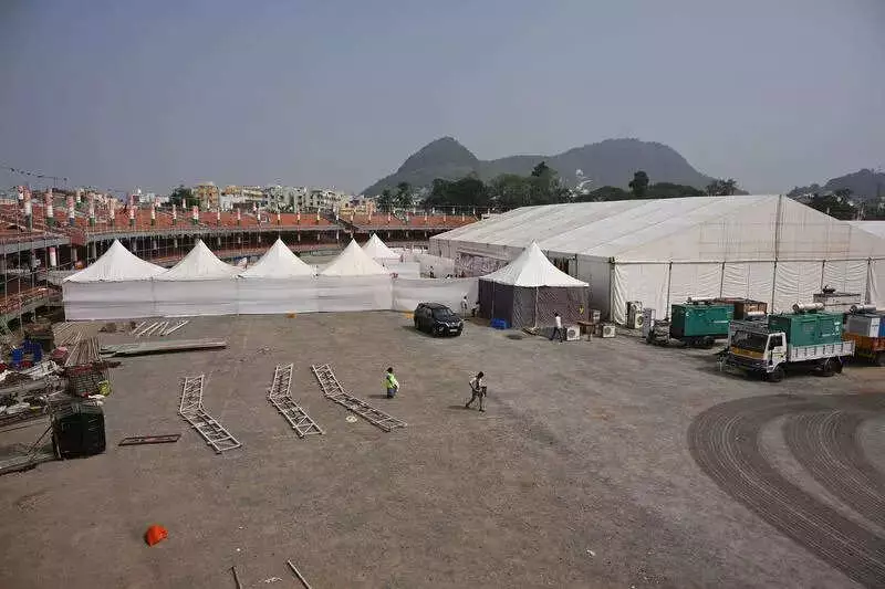 Vijayawada's IGMC Stadium Sports Facility Neglected Amid Political Events