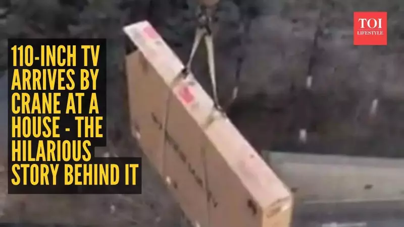Viral Video Shows 110-Inch Huawei TV Delivered by Crane, Sparks Online Frenzy