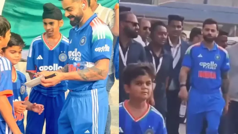 Virat Kohli's Mini-Me Fan Steals Spotlight in Vadodara Ahead of NZ ODI Series