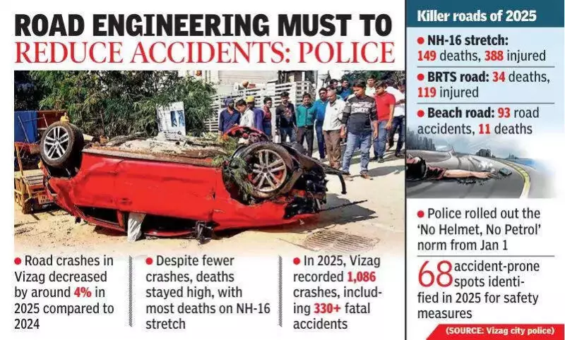 Vizag Road Accidents Dip 4% in 2025, But Fatalities Remain Stubbornly High