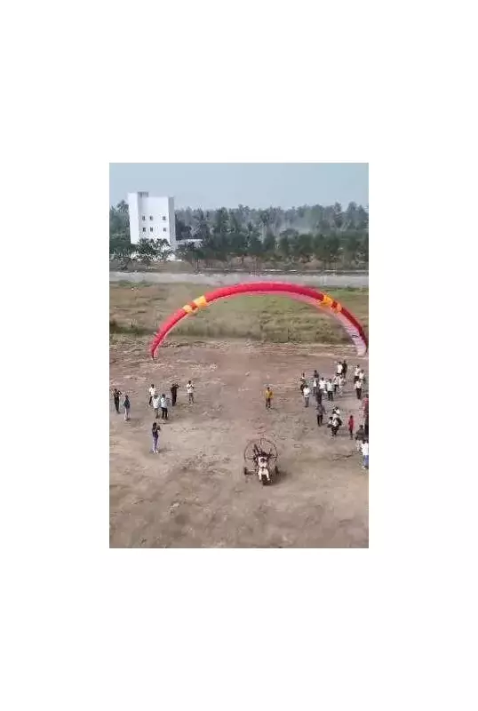 West Godavari Collector Takes Inaugural Heli Ride for Sankranti Paramotor Adventure