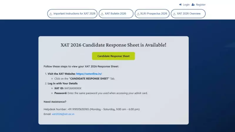XAT Response Sheet 2026 Released: Download Your Scorecard Now