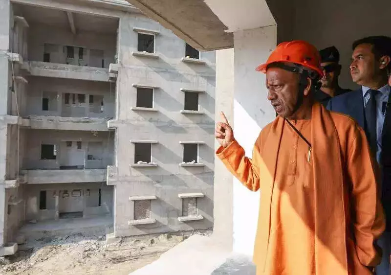 Yogi Adityanath Reviews Major Dhyan Chand Sports University in Meerut