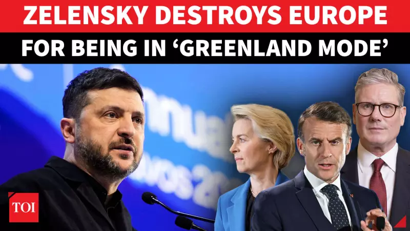 Zelensky Criticizes EU's Symbolic Greenland Troop Deployment at Davos Summit