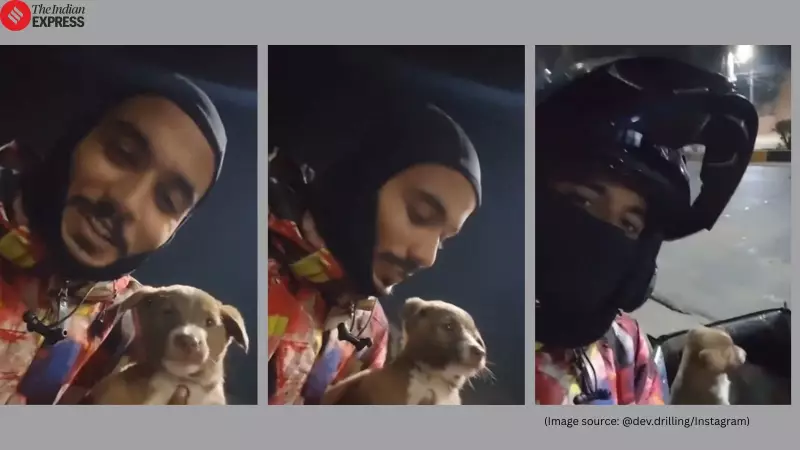Zomato Rider Saves Puppy from Traffic, Adopts Him as 'Duggu'