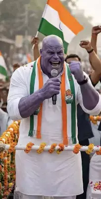 AI Superheroes Enter Pune Politics: Thanos, Iron Man Campaign in Marathi