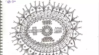 Bengaluru Artist Creates Stunning Sankranti Rangoli with Sun God and Kites