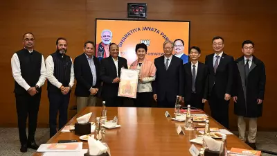 Chinese Communist Party Delegation Visits BJP HQ in Delhi for Talks
