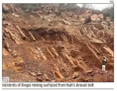Fresh Illegal Mining Strikes Nuh's Aravalis, Hillock Flattened in Dec 2024