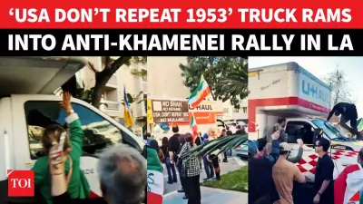 Los Angeles Horror: Truck Rams Anti-Khamenei Rally, Driver Attacked