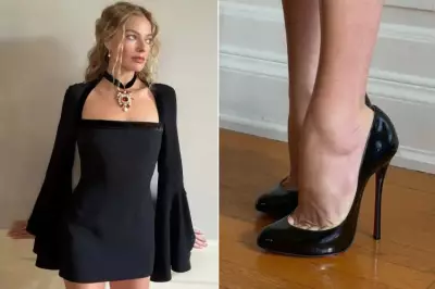 Margot Robbie Embraces Gothic Glamour in Daring Christian Louboutin Heels