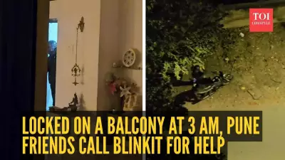Pune Friends Locked on Balcony at 3 AM, Rescued by Blinkit Delivery Executive