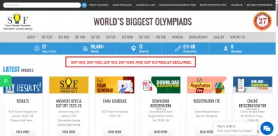 SOF IMO 2025-26 Results Declared: Check Your Scores Online Now