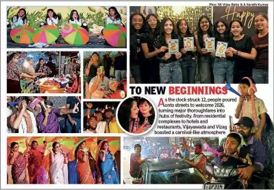 Vijayawada Rings in New Year with Street Celebrations and Temple Visits