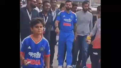 Virat Kohli's Heartwarming Moment with Young Fans in Vadodara Goes Viral