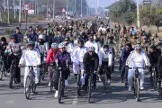 Amritsar Cyclists Pedal for Fitness and Voting Awareness at Attari Border