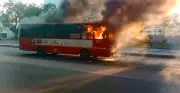 AMTS Bus Catches Fire in Ahmedabad's Sola Area, All Escape Unharmed