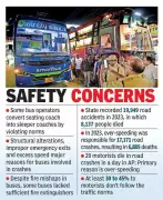 Andhra Pradesh Private Buses Flout Safety Rules Despite Fatal Accidents
