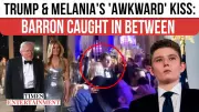 Barron Watches Awkward New Year's Kiss Between Melania & Trump at Mar-a-Lago