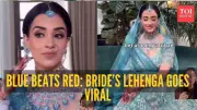 Bride Nandini Ghai Stuns in Blue Lehenga by Falguni Shane Peacock