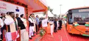 CM Majhi Launches Rs 948 Cr Projects in Sambalpur, Flags Off 25 E-Buses