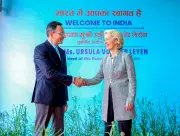 European Commission President Ursula von der Leyen Arrives in Delhi for Key Talks