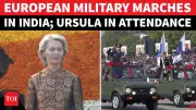 European Union Military Contingent Marches in Delhi on India's 77th Republic Day