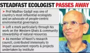 India Mourns Ecologist Madhav Gadgil: Western Ghats Champion Passes
