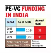 India's PE-VC Investments Hold Steady at $33 Billion in 2025: Report