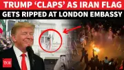 Iran Embassy Flag Torn Down in London: Protester Hoists Pre-1979 Emblem