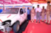 Madurai Displays Accident Cars at MGR Bus Stand for Road Safety Awareness