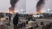 Major Fire Erupts at Prayagraj's Magh Mela, Firefighters Rush to Control Blaze